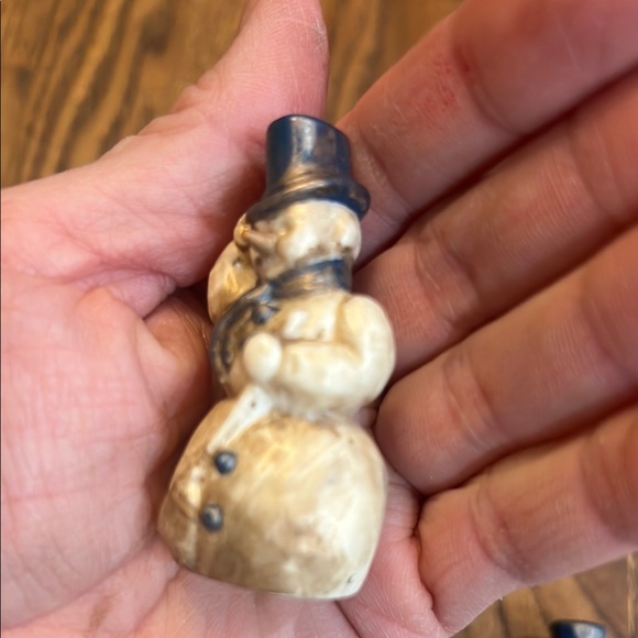 Tim Holtz Blue and Cream Holiday Figurine Set - Picture 3 of 9